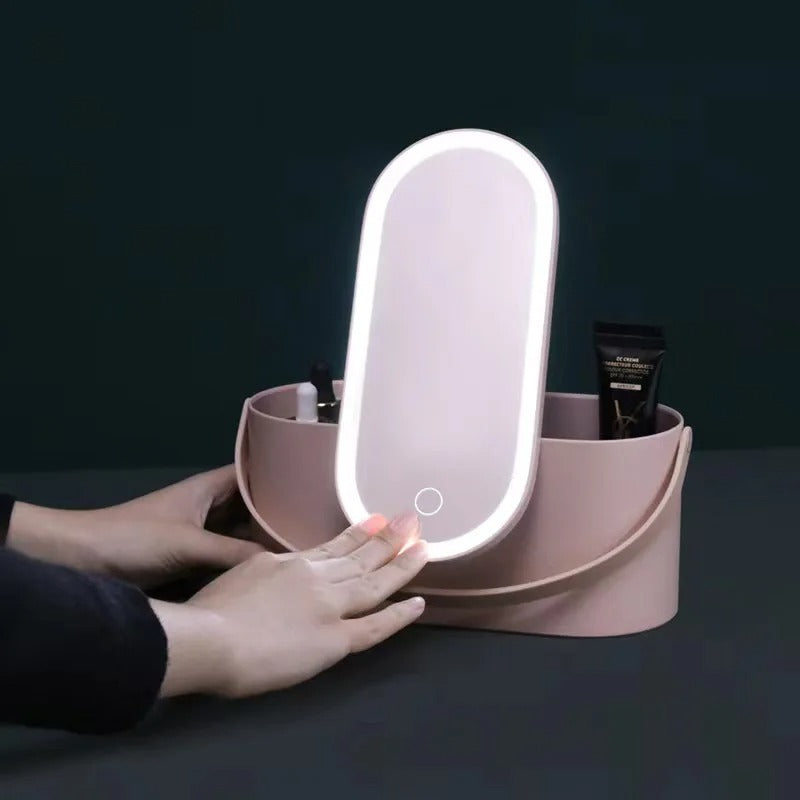 Boîte de Maquillage avec Miroir Led